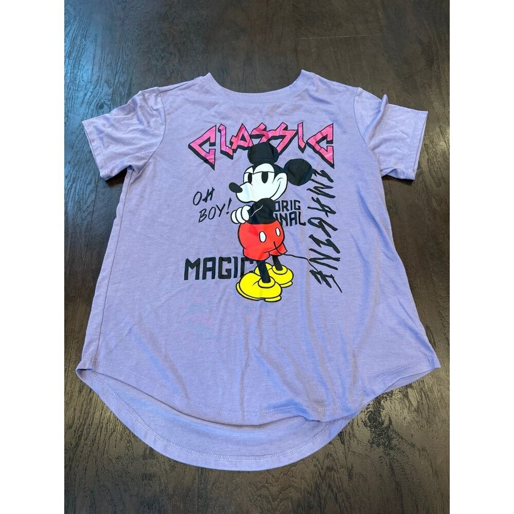Retro Disney Mickey Mouse T-Shirt - Lavender/Purple